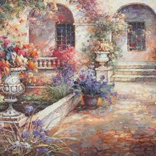 Схема вышивки «патио»