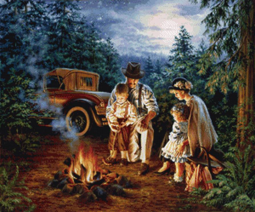 на природе - природа, люди - предпросмотр