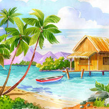 Схема вышивки «домик»