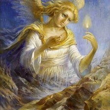 Схема вышивки «ангел со свечой»