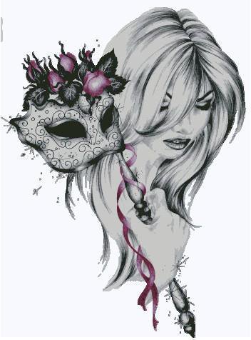 девушка с маской-2 - оригинал