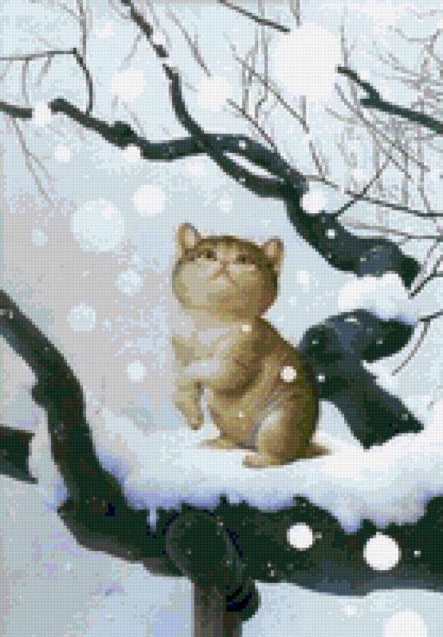 котэйка - снег, зима, кошка - предпросмотр