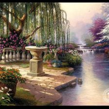 Схема вышивки «пейзаж»