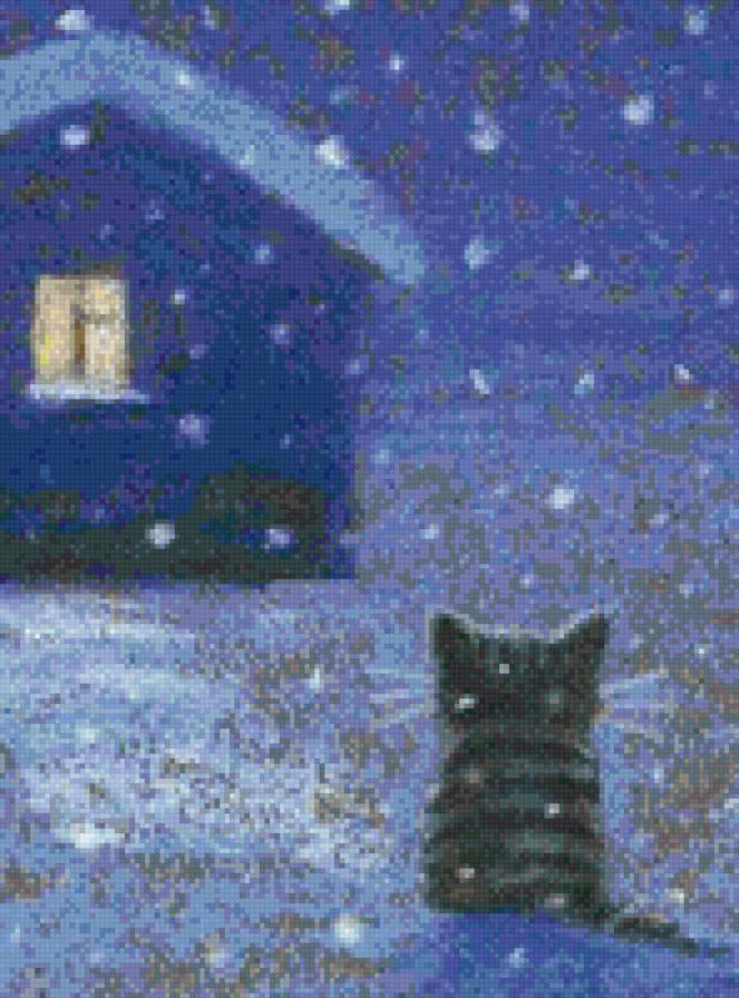 родной дом - кот, зима - предпросмотр