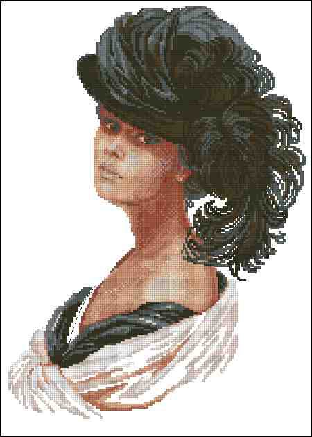 Девушка  в шляпе - девушка - оригинал