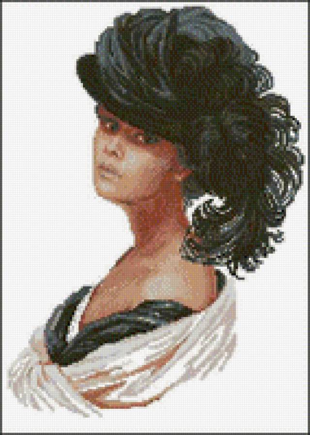 Девушка  в шляпе - девушка - предпросмотр