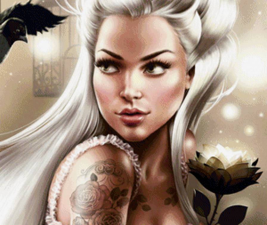 девушка фэнтези - девочка, фэнтэзи, живопись, девушка, графика, арт - предпросмотр