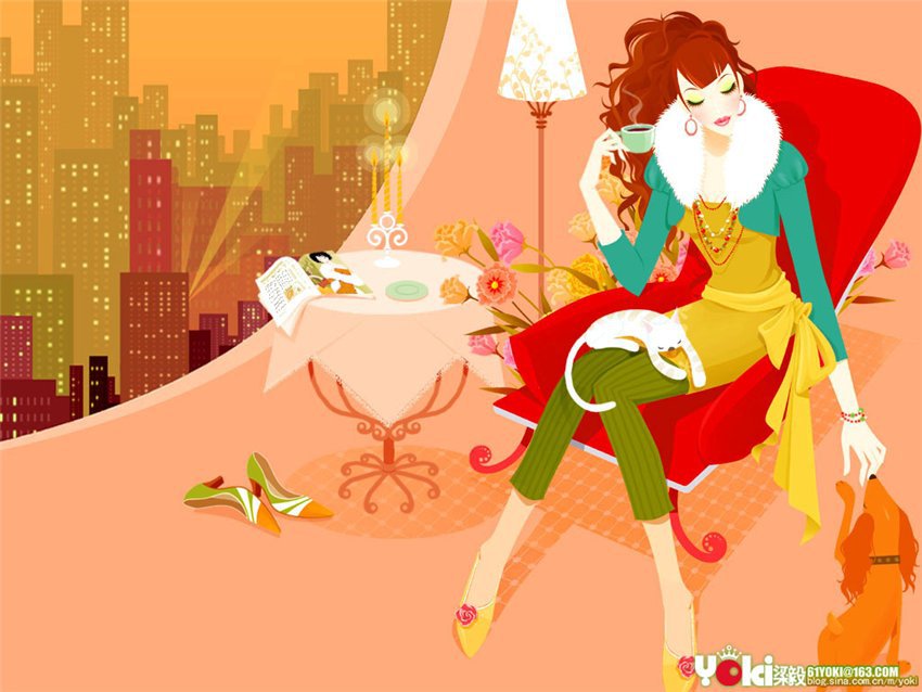 гламурненько - девушка, уют, дом - оригинал