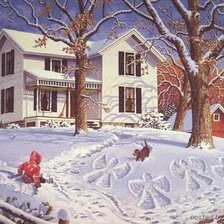 Схема вышивки «зимние забавы»