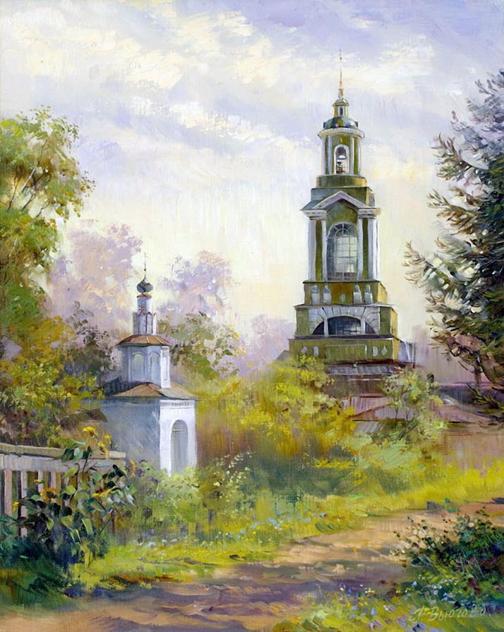 церквушка - природа, колокольня, церковь, храм - оригинал