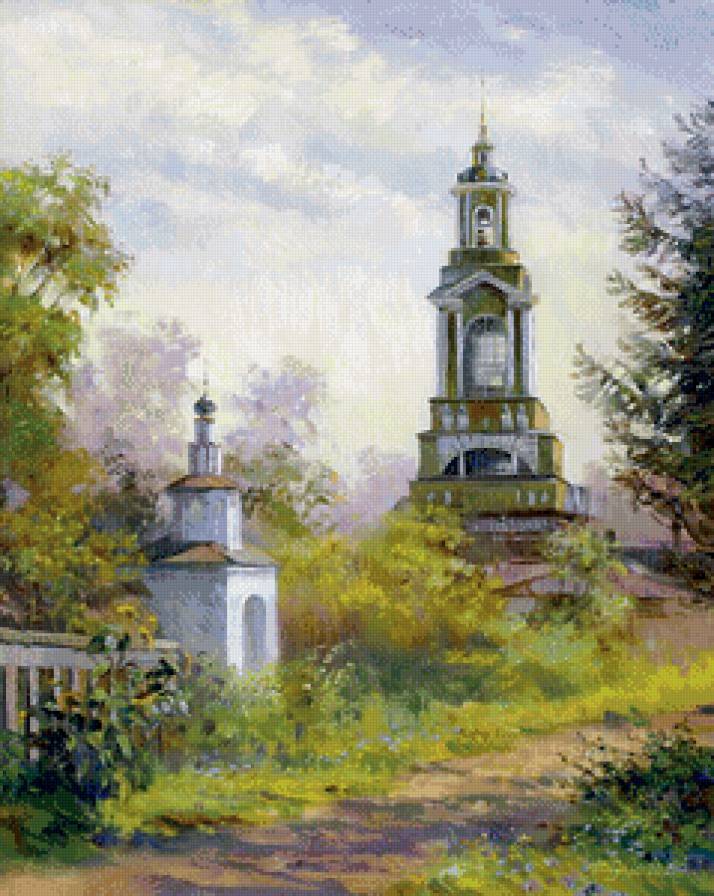 церквушка - церковь, колокольня, природа, храм - предпросмотр