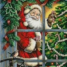 Схема вышивки «санта»