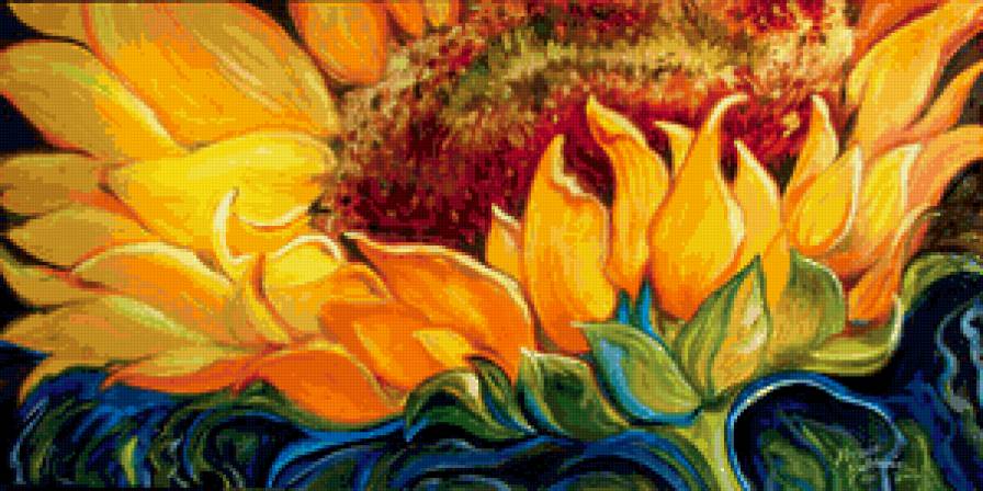 Подсолнух. Марсия Болдуин. - подсолнух, большой цветок, цветок - предпросмотр