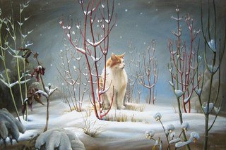 Котик Снежок - зима, кот, снег - оригинал