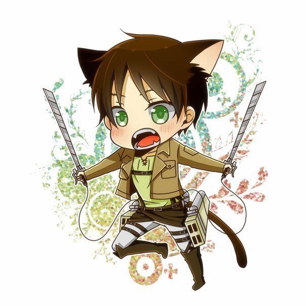 Эрен - котик, эрен, атака титанов, аниме - оригинал