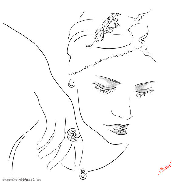 девушка - монохром - оригинал