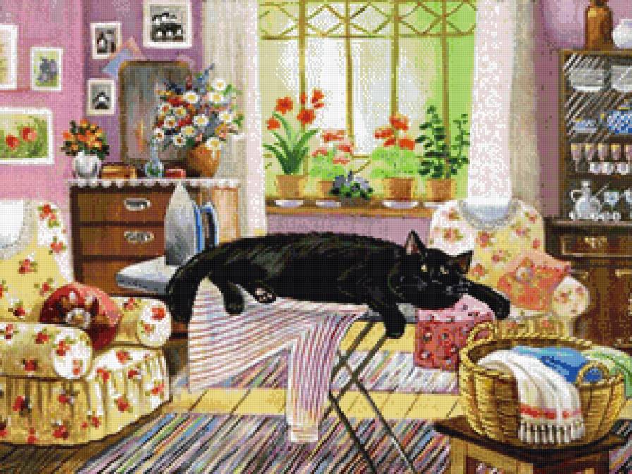 помощник - уют, комната, кот - предпросмотр