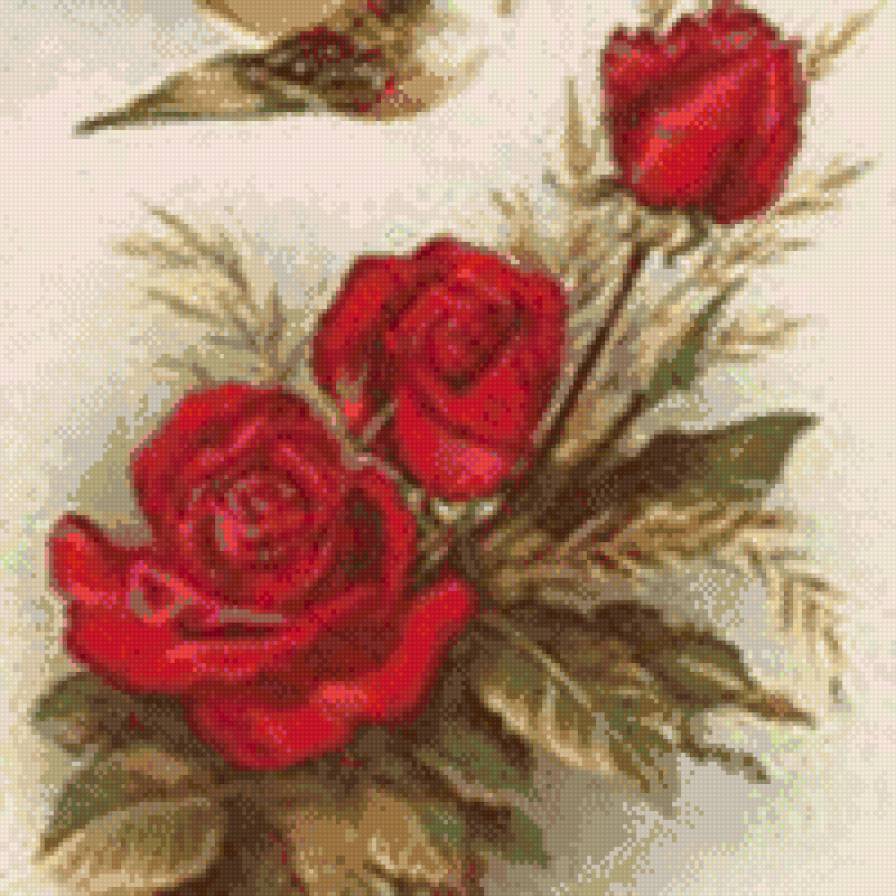 3 розы - розы птицы бутон - предпросмотр