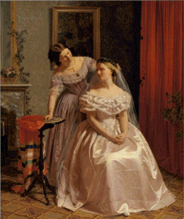 невеста - картина, девушка - предпросмотр