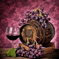 Схема вышивки «красное вино и виноград»