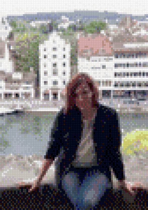 Нелли в Дармштате 2 - река, дома, мост, европа - предпросмотр