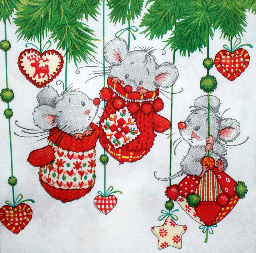 мышата - новый год, мышки - оригинал