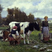 jules dupre ordeñando las vacas