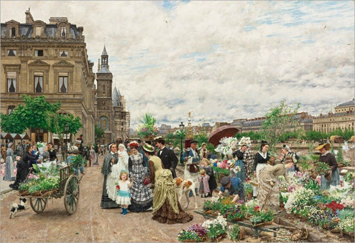 marie-franois-firmin-girard-mercado de las flores paris - оригинал