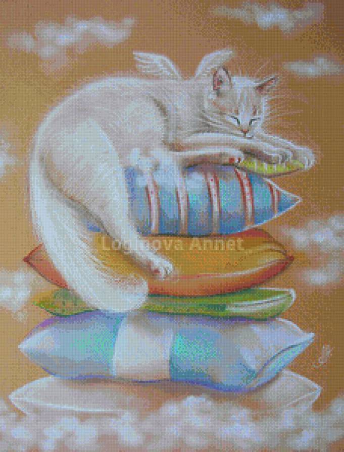 спящий ангелочек - коты, котики, кот - предпросмотр