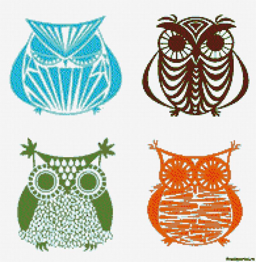 совушки - птицы - предпросмотр