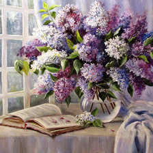 Схема вышивки «Букет сирени»