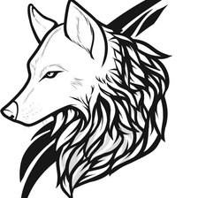 Оригинал схемы вышивки «волк» (№823048)