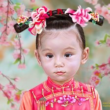 Схема вышивки «niña china»