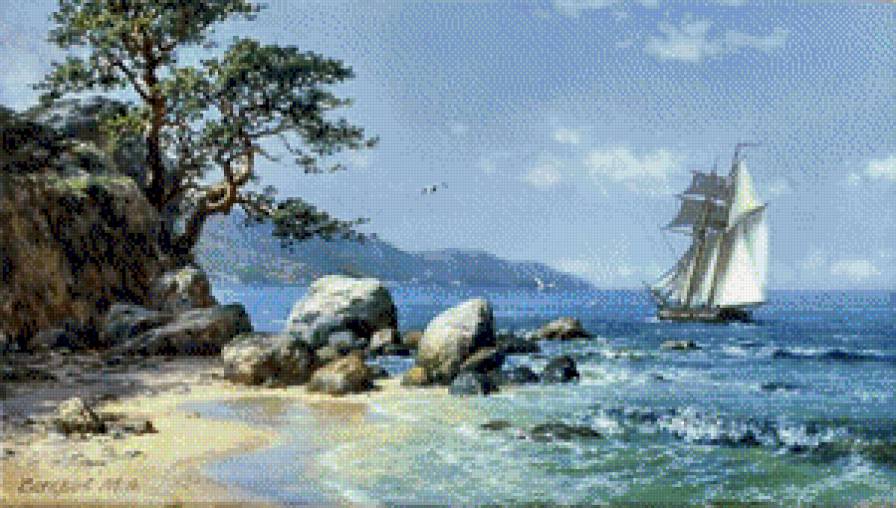 ORILLA PEDREGOSA CON BARCO - предпросмотр