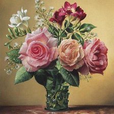Схема вышивки «Букет роз»