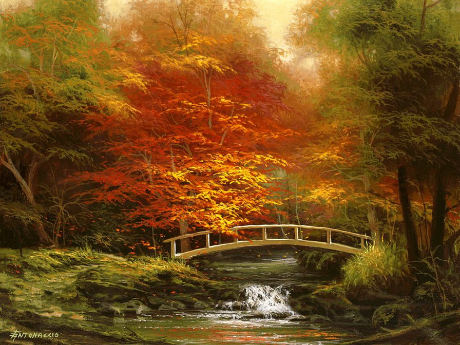otoño en el puente - оригинал