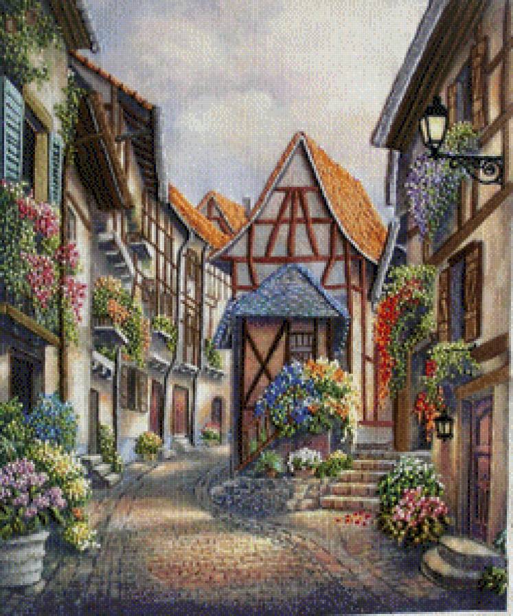 pueblo lleno de flores - предпросмотр