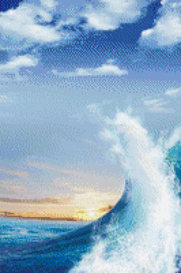 Волна - море, волна, небо, свет, солнце - предпросмотр