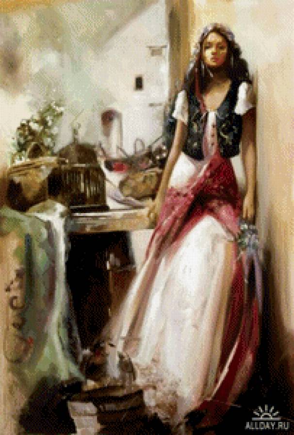 №823838 - картина, девушка - предпросмотр