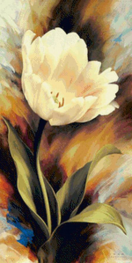 тюльпан - цветок, тюльпан, живопись, картина, весна - предпросмотр