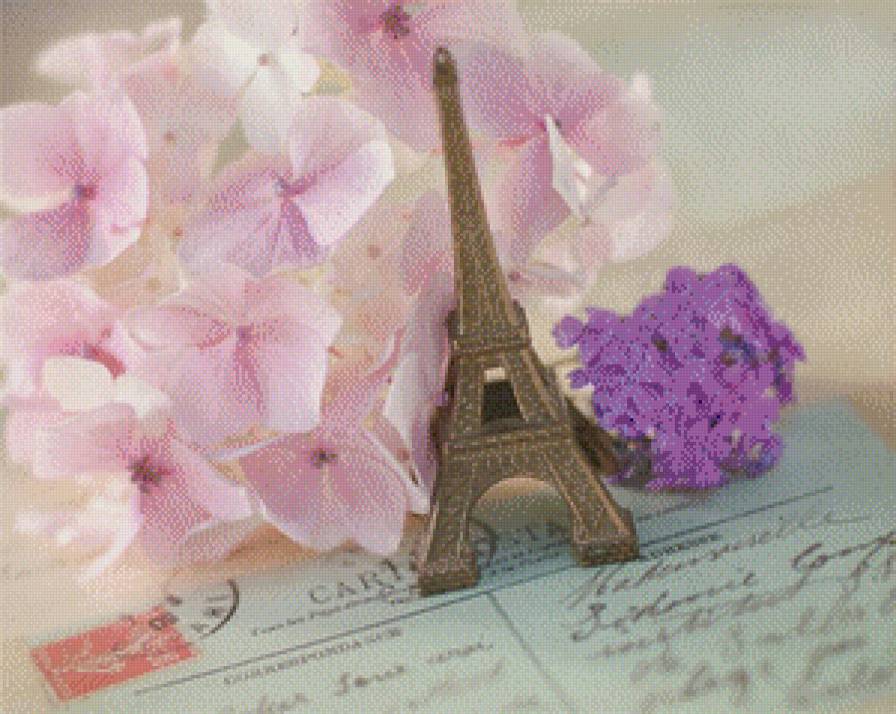 Маленький Париж - гортензия, франция, париж - предпросмотр