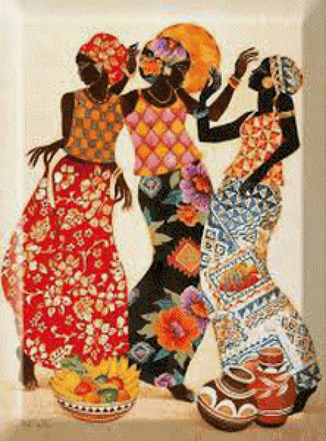 tres africanas bailando - предпросмотр