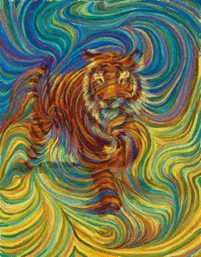 Тигр - живопись, тигр - предпросмотр