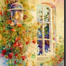 Схема вышивки «VENTANA CON FAROL»