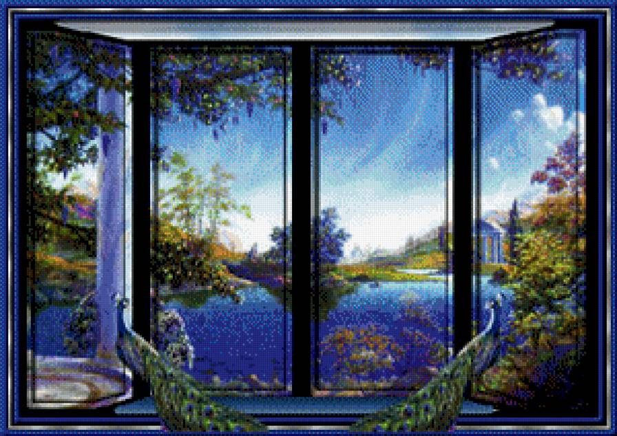 ventana con pavos - предпросмотр