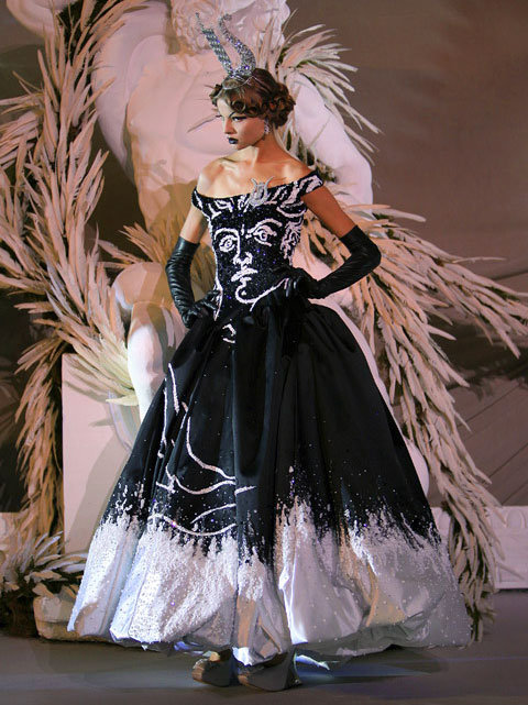 vestido negro y blanco - оригинал