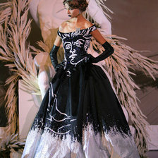 Оригинал схемы вышивки «vestido negro y blanco» (№824509)
