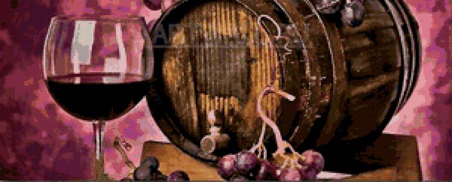 триптих вино (часть 3) - модуль, бокал, виноград, модульные - предпросмотр