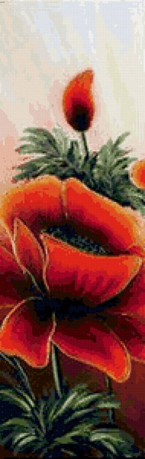 триптих маки (часть 2) - модуль, модульные, цветы - предпросмотр