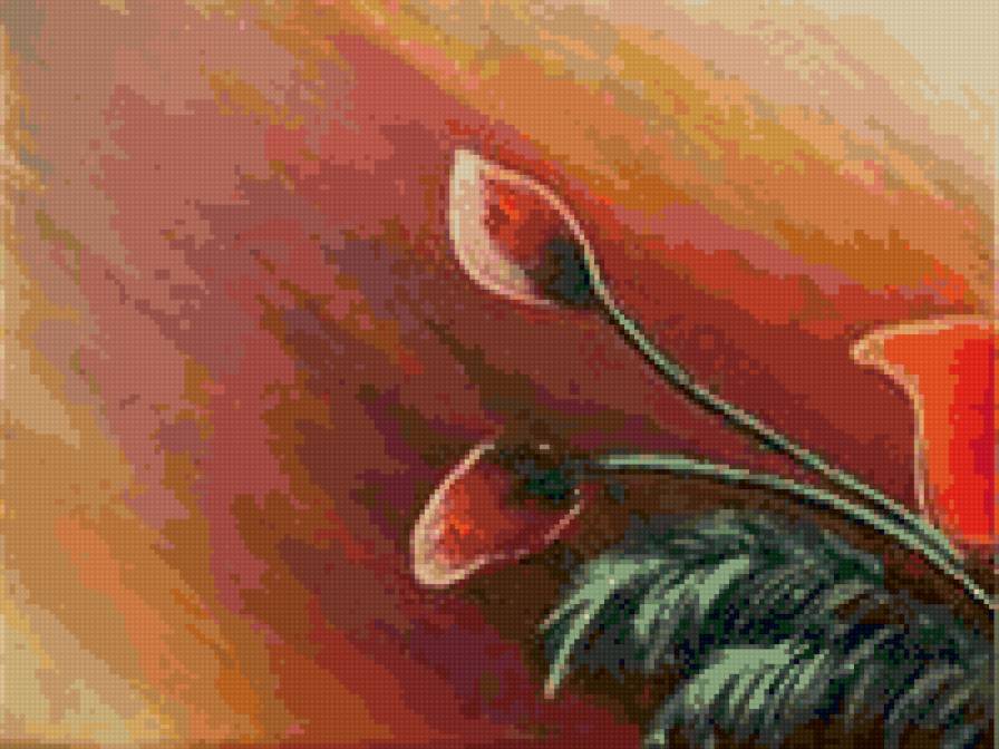 триптих маки (часть 1) - модульные, модуль, цветы - предпросмотр